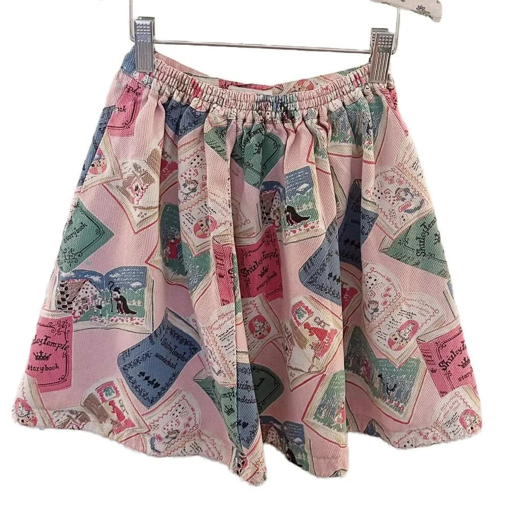 Shirley Temple Japan Graphic Storybook Printed Skirt Pink